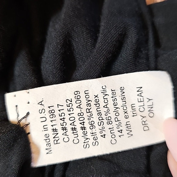 BAILEY 44 BLACK LONG SLEEVE FAUX FUR COLLAR TIE-FRONT CARDIGAN - Picture 11 of 11